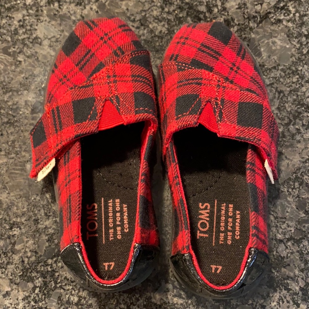 TOMS Plaid Slip Ons